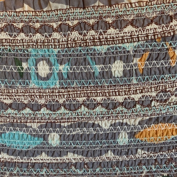 Magazine Floral Print Strapless Maxi Dress / Size Large - Picture 10 of 11